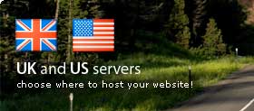 UK or US servers - choose where you want to host your website!